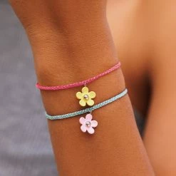 Pura Vida Bracelets Solstice Enamel Flower Charm Bracelet