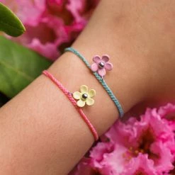 Pura Vida Bracelets Solstice Enamel Flower Charm Bracelet