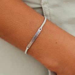 Pura Vida Bracelets Hammered Bar Charm Bracelet