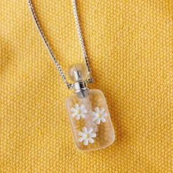 Pura Vida Bracelets Daisy Bubble Bottle Necklace