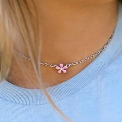 Cheap π Pura Vida Bracelets Best Sellers Enamel Flower Paperclip Chain Choker π 9 Pura Vida Bracelets Best Sellers Enamel Flower Paperclip Chain Choker