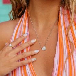 Pura Vida Bracelets Pastel Vintage Heart Necklace