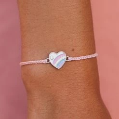 Pura Vida Bracelets Pastel Vintage Heart Charm Bracelet