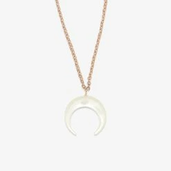 Pura Vida Bracelets Pearl Crescent Moon Necklace