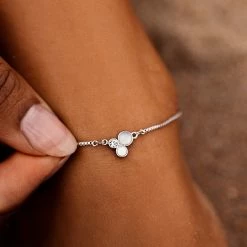 Pura Vida Bracelets Delicate Three Stone Chain Anklet Best Sellers