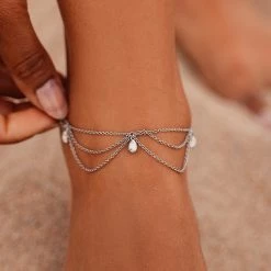 Pura Vida Bracelets Draped Chain Anklet
