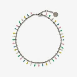 Pura Vida Bracelets Enamel Droplet Chain Anklet Best Sellers