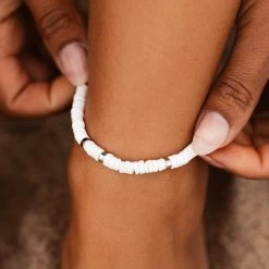 Pura Vida Bracelets Puka Shell Stretch Anklet Trending On TikTok