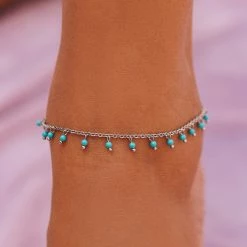 Pura Vida Bracelets Floating Gemstone Anklet