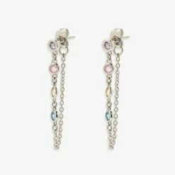 Pura Vida Bracelets Pastel Gemstone Chain Drop Earrings Best Sellers