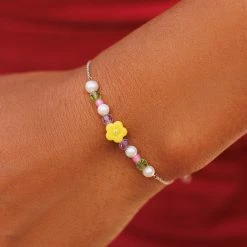 Pura Vida Bracelets Best Sellers Resin Flower & Mixed Seed Bead Slider Bracelet