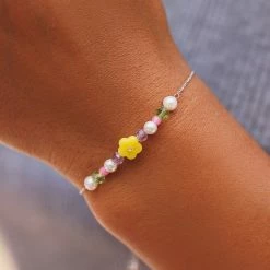 Pura Vida Bracelets Best Sellers Resin Flower & Mixed Seed Bead Slider Bracelet
