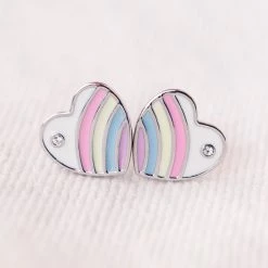 Pura Vida Bracelets Pastel Vintage Heart Stud Earrings Best Sellers
