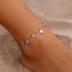 Pura Vida Bracelets Mixed Mini Coins Chain Anklet