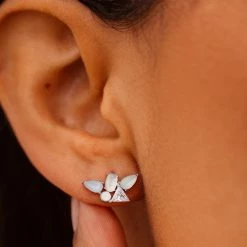 Pura Vida Bracelets Skylar Gemstone Stud Earrings