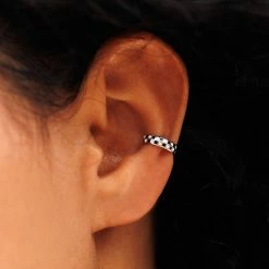 Pura Vida Bracelets Checkerboard Ear Cuff Trending On TikTok