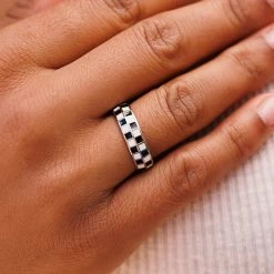 Pura Vida Bracelets Checkerboard Ring