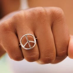 Pura Vida Bracelets Peace Sign Ring Best Sellers