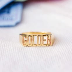 Pura Vida Bracelets Golden Signet Ring Trending On TikTok