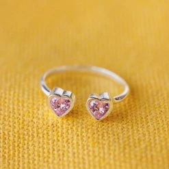 Pura Vida Bracelets Best Sellers Twin Hearts Gemstone Ring