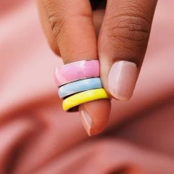 Pura Vida Bracelets Wonderland Enamel Ring Stack