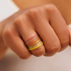 Pura Vida Bracelets Transparent Ring Set