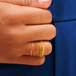 Pura Vida Bracelets Transparent Ring Set