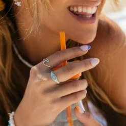 Pura Vida Bracelets Wave Enamel Decal Ring Best Sellers