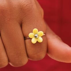 Pura Vida Bracelets Solstice Enamel Flower Ring Best Sellers