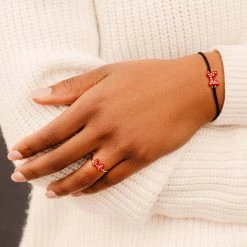 Disney Minnie Mouse Red Enamel Bow Charm Bracelet Disney Collection