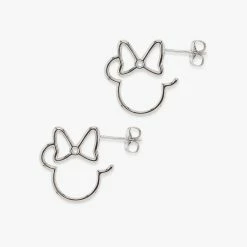 Disney Collection Disney Minnie Mouse Head Hoop Earrings