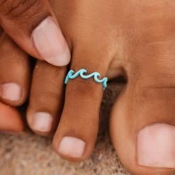 Pura Vida Bracelets Best Sellers Enamel Delicate Wave Toe Ring