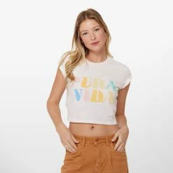 Pura Vida Bracelets Pura Vida Rainbow Wave Crop Tee Best Sellers