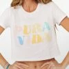 Pura Vida Bracelets Pura Vida Rainbow Wave Crop Tee Best Sellers