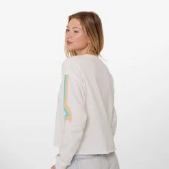 Pura Vida Bracelets Rainbow Wave Long Sleeve Boxy Tee