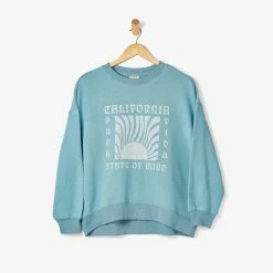 Pura Vida Bracelets California State Of Mind Oversized Crew Fleece