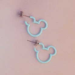 Disney Mickey Mouse Candy Coated Hoop Earrings