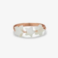 Pura Vida Bracelets Pearlized 3 Star Ring Best Sellers
