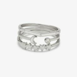 Pura Vida Bracelets Best Sellers Crescent Stars Ring Stack