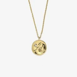 Pura Vida Bracelets Crystal Wave Coin Necklace