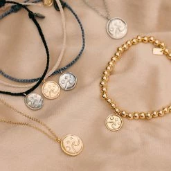 Pura Vida Bracelets Crystal Wave Coin Necklace