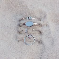 Promo ✨ Pura Vida Bracelets Best Sellers Crystal Sky Ring Stack 🔥 13 Pura Vida Bracelets Best Sellers Crystal Sky Ring Stack