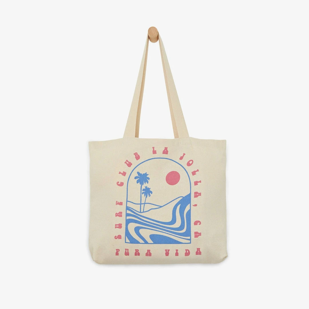 Flash Sale β Pura Vida Bracelets Best Sellers Surf Pink Canvas Tote π 3 Pura Vida Bracelets Best Sellers Surf Pink Canvas Tote