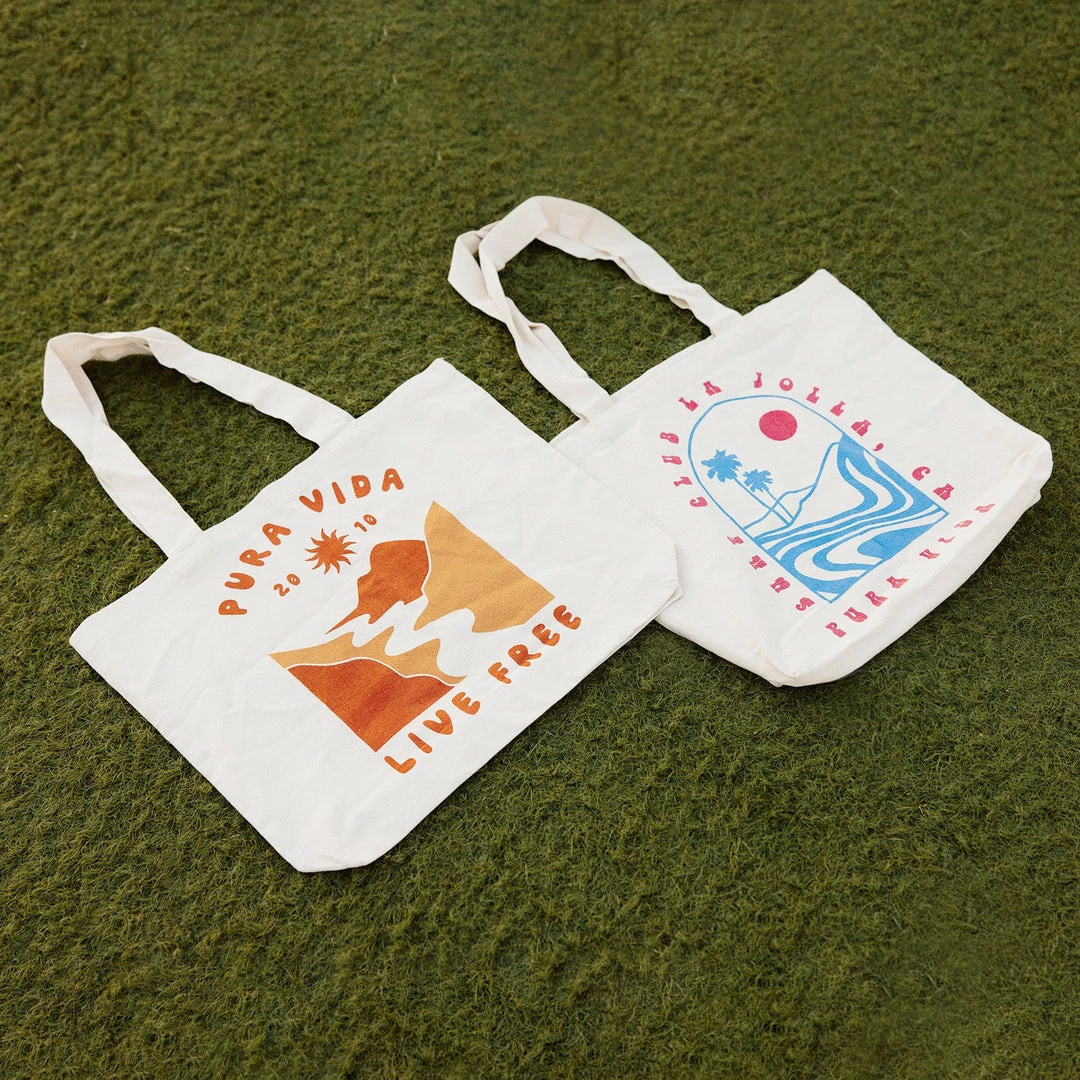 Flash Sale β Pura Vida Bracelets Best Sellers Surf Pink Canvas Tote π 9 Pura Vida Bracelets Best Sellers Surf Pink Canvas Tote