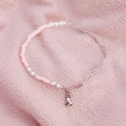 Charity Boarding 4 Breast Cancer Half N Half Bracelet