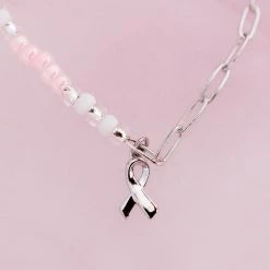 Charity Boarding 4 Breast Cancer Half N Half Bracelet