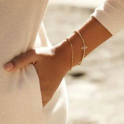 Demi Fine Herkimer Stretch Bead Bracelet