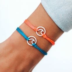 Pura Vida Bracelets White Enamel Wave Charm Best Sellers