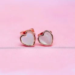 Pura Vida Bracelets Best Sellers Heart Of Pearl Stud Earrings
