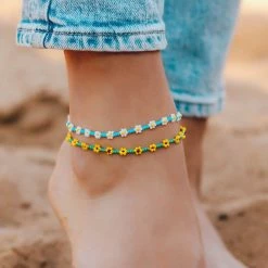 Pura Vida Bracelets Best Sellers Daisy Seed Bead Anklet